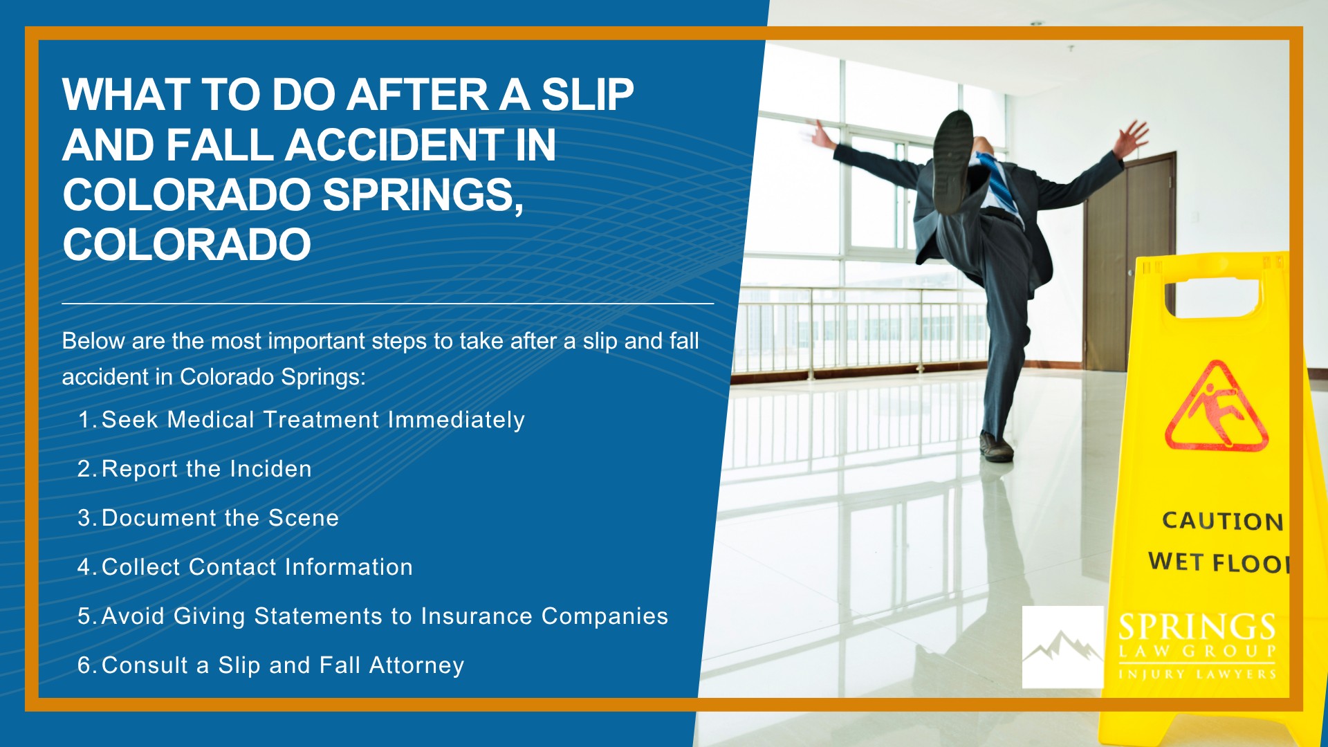 Meet Our Experienced Slip and Fall Attorneys; Christopher Nicolaysen_ Colorado Springs Slip and Fall Lawyer; How Much Does it Cost to Hire a Slip and Fall Lawyer from Springs Law Group; What To Do After a Slip and Fall Accident in Colorado Springs, Colorado