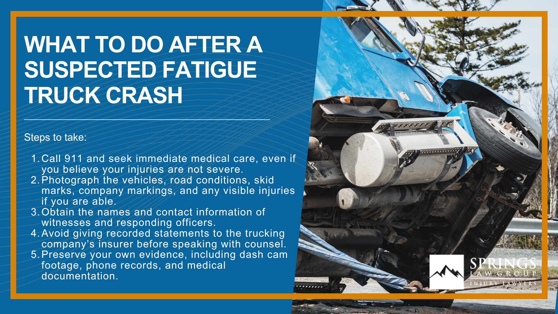 How Driver Fatigue Causes Truck Crashes; Why Truck Drivers Get Fatigued; Rules That Matter in Fatigue-Related Truck Cases; Proving Fatigue After a Truck Accident; Who Can Be Liable in a Truck Accident Involving Driver Fatigue; Potential Compensation in a Truck Accident Case; What To Do After a Suspected Fatigue Truck Crash