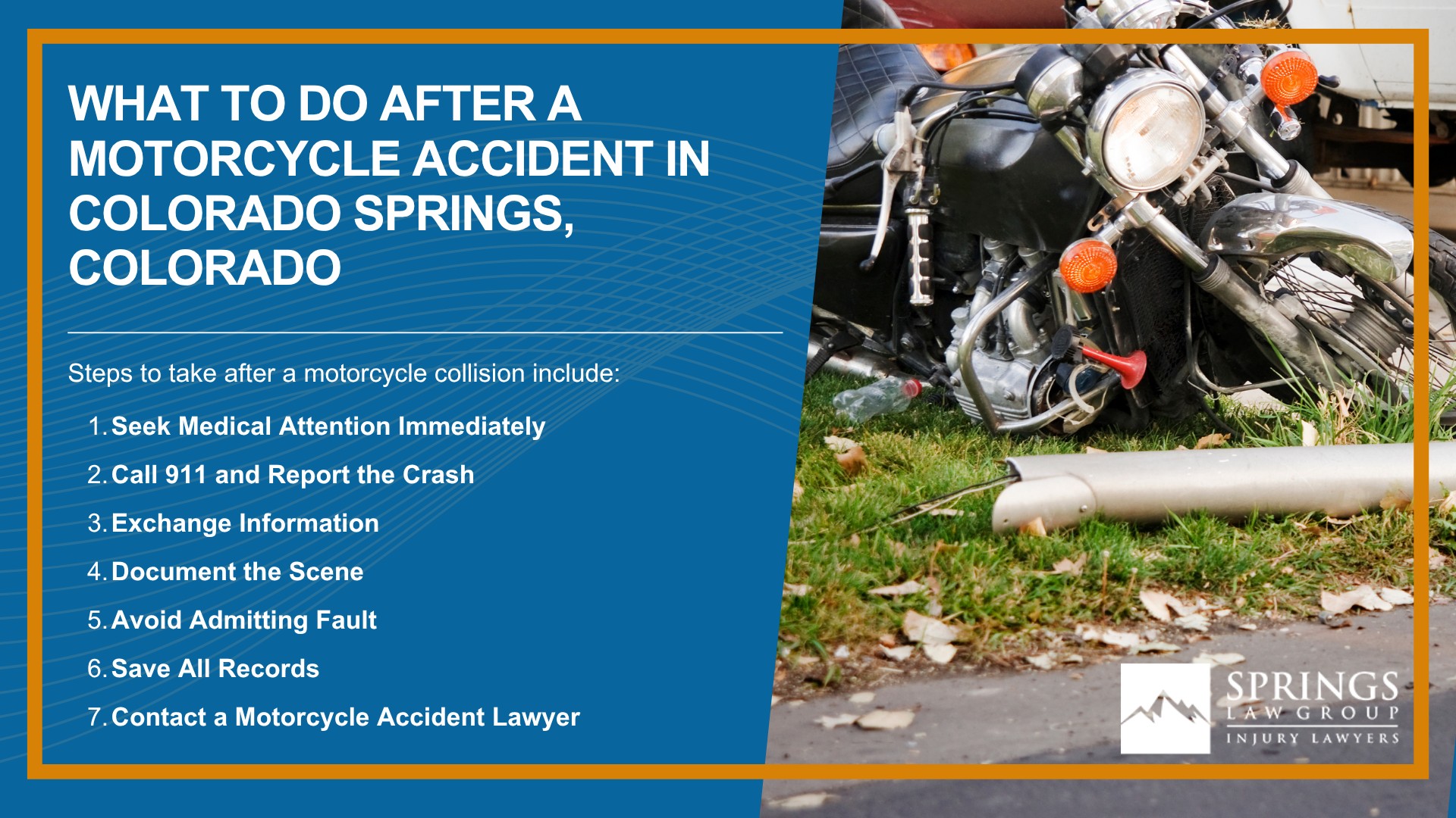 Meet Our Experienced Motorcycle Accident Lawyers at Springs Law Group; Christopher Nicolaysen_ Colorado Springs Motorcycle Accident Lawyer; How Much Does it Cost to Hire a Motorcycle Accident Lawyer from Springs Law Group; What to Do After a Motorcycle Accident in Colorado Springs, Colorado