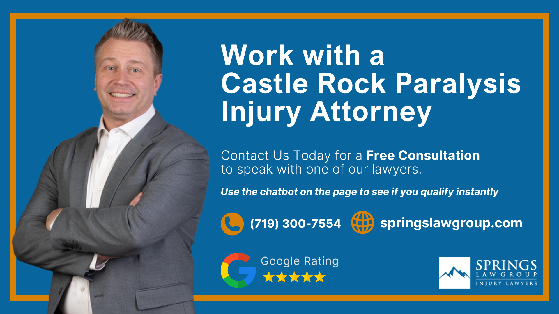 Work with a Castle Rock Paralysis Injury Attorney