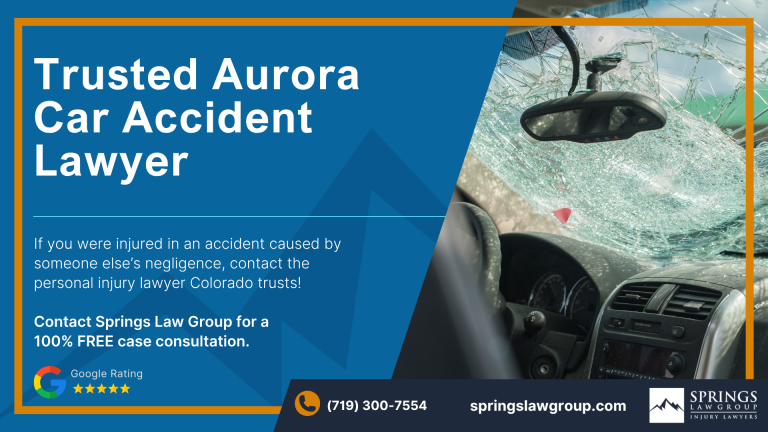Aurora Car Accident Lawyer; Why Hire an Aurora Car Accident Lawyer; Types of Car Accident Claims in Aurora, Colorado (CO); Understanding Negligence in Aurora Car Accidents; What To Do After A Car Accident In Aurora; Compensation and Damages in a Car Accident Claim in Aurora, Colorado (CO); How An Aurora Car Accident Lawyer Can Help;