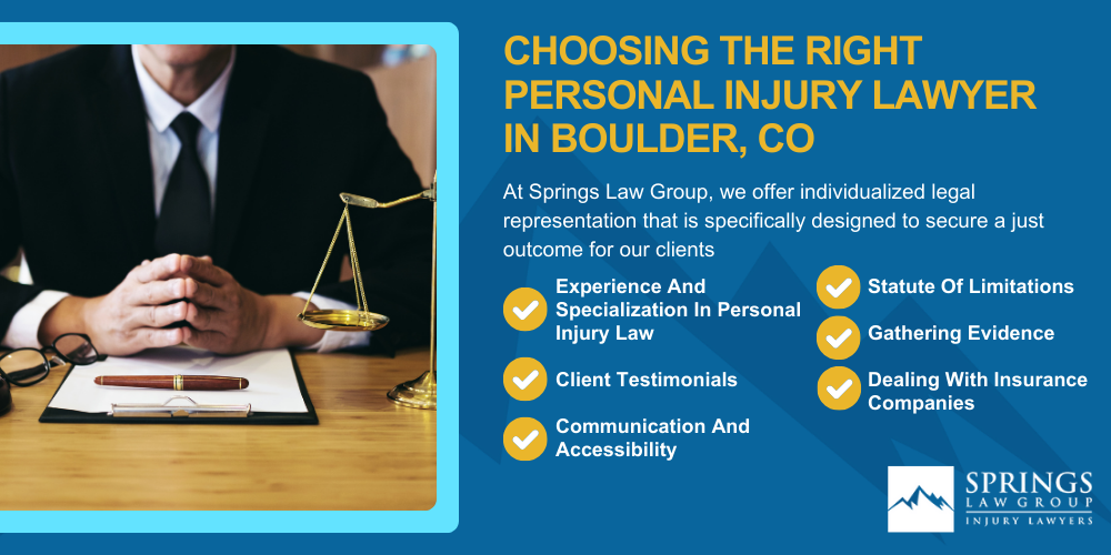 Hiring A Personal Injury Lawyer In Boulder, Colorado (CO); Types Of Personal Injury Cases In Boulder, Colorado (CO); Choosing The Right Personal Injury Lawyer In Boulder, CO