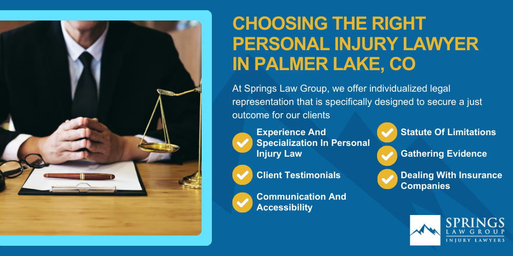 Hiring A Personal Injury Lawyer In Palmer Lake, Colorado (CO); Types Of Personal Injury Cases In Palmer Lake, Colorado (CO); Choosing The Right Personal Injury Lawyer In Palmer Lake, CO