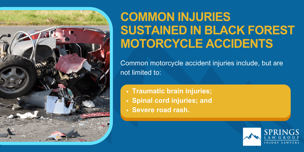 Black Forest Motorcycle Accident Lawyer; Hiring A Motorcycle Accident Lawyer In Black Forest, Colorado (CO); Types Of Motorcycle Accidents In Black Forest, Colorado (CO); Motorcycle Insurance Laws In Black Forest, Colorado (CO); Navigating The Claims Process After A Motorcycle Accident In Black Forest, Colorado (CO); Common Injuries Sustained In Black Forest Motorcycle Accidents