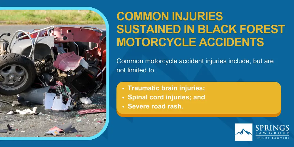 Black Forest Motorcycle Accident Lawyer; Hiring A Motorcycle Accident Lawyer In Black Forest, Colorado (CO); Types Of Motorcycle Accidents In Black Forest, Colorado (CO);  Motorcycle Insurance Laws In Black Forest, Colorado (CO); Navigating The Claims Process After A Motorcycle Accident In Black Forest, Colorado (CO); Common Injuries Sustained In Black Forest Motorcycle Accidents