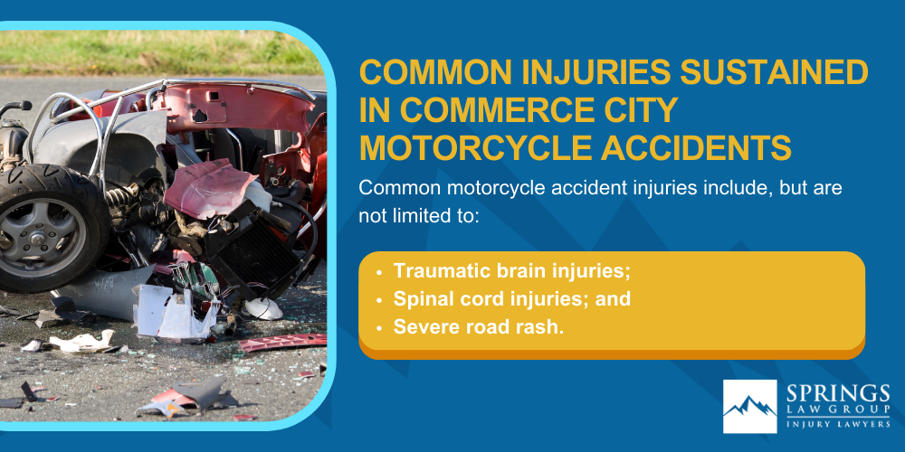 Hiring A Motorcycle Accident Lawyer In Commerce City, Colorado (CO); Types Of Motorcycle Accidents In Commerce City, Colorado (CO); Motorcycle Insurance Laws In Commerce City, Colorado (CO); Navigating The Claims Process After A Motorcycle Accident In Commerce City, Colorado (CO); Common Injuries Sustained In Commerce City Motorcycle Accidents