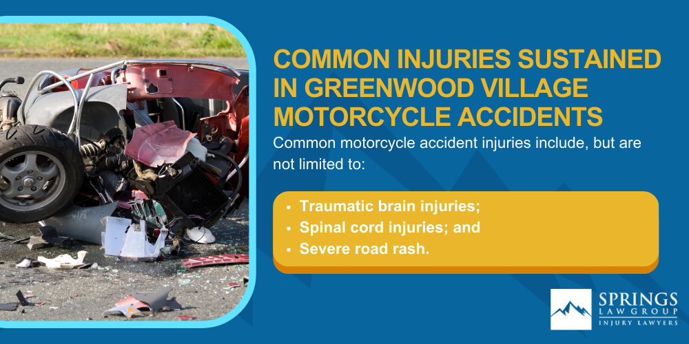 Hiring A Motorcycle Accident Lawyer In Greenwood Village, Colorado (CO); Types Of Motorcycle Accidents In Greenwood Village, Colorado (CO); Motorcycle Insurance Laws In Greenwood Village, Colorado (CO);Navigating The Claims Process After A Motorcycle Accident In Greenwood Village, Colorado (CO); Common Injuries Sustained In Greenwood Village Motorcycle Accidents