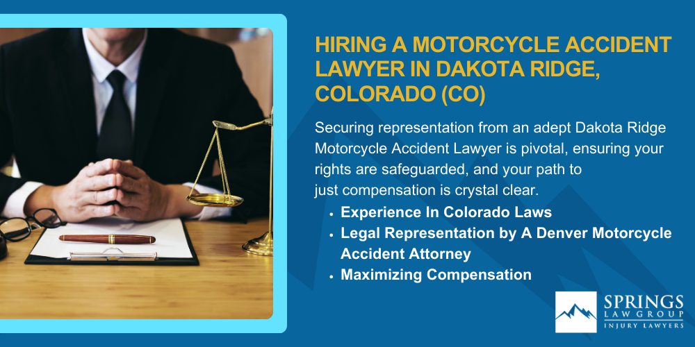 Hiring A Motorcycle Accident Lawyer In Dakota Ridge, Colorado (CO)
