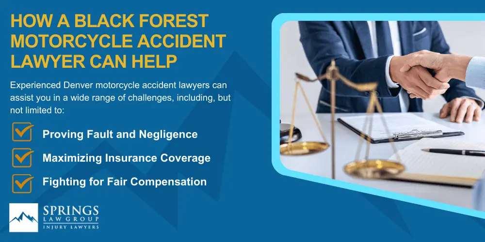 Black Forest Motorcycle Accident Lawyer; Hiring A Motorcycle Accident Lawyer In Black Forest, Colorado (CO); Types Of Motorcycle Accidents In Black Forest, Colorado (CO);  Motorcycle Insurance Laws In Black Forest, Colorado (CO); Navigating The Claims Process After A Motorcycle Accident In Black Forest, Colorado (CO); Common Injuries Sustained In Black Forest Motorcycle Accidents; How A Black Forest Motorcycle Accident Lawyer Can Help