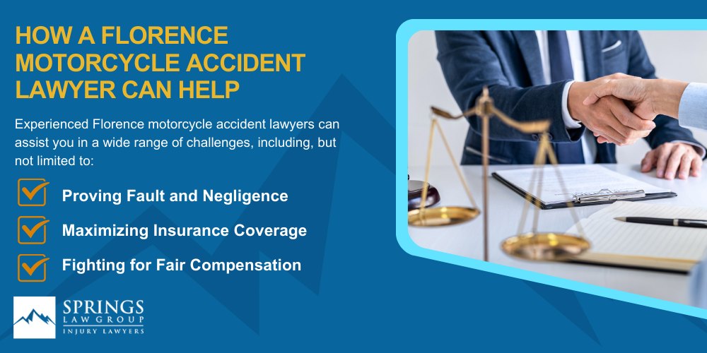 Hiring A Motorcycle Accident Lawyer In Florence, Colorado (CO); Types Of Motorcycle Accidents In Florence, Colorado (CO); Motorcycle Insurance Laws In Florence, Colorado (CO); Navigating The Claims Process After A Motorcycle Accident In Florence, Colorado (CO); Common Injuries Sustained In Florence Motorcycle Accidents; How A Florence Motorcycle Accident Lawyer Can Help