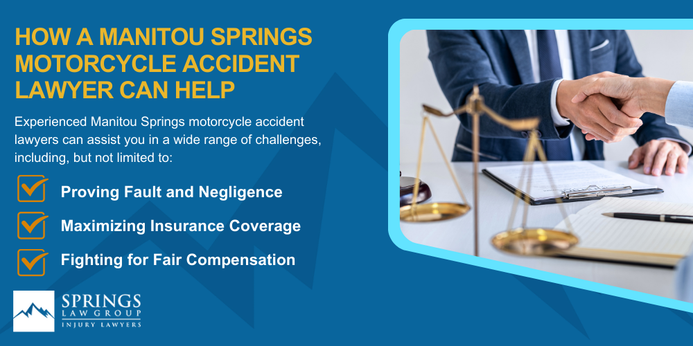Motorcycle Insurance Laws In Manitou Springs, Colorado (CO); Navigating The Claims Process After A Motorcycle Accident In Manitou Springs, Colorado (CO); Common Injuries Sustained In Manitou Springs Motorcycle Accidents; How A Manitou Springs Motorcycle Accident Lawyer Can Help