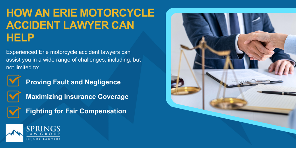 Hiring A Motorcycle Accident Lawyer In Erie, Colorado (CO); Types Of Motorcycle Accidents In Erie, Colorado (CO); Motorcycle Insurance Laws In Erie, Colorado (CO); Navigating The Claims Process After A Motorcycle Accident In Erie, Colorado (CO); Common Injuries Sustained In Erie Motorcycle Accidents; How An Erie Motorcycle Accident Lawyer Can Help