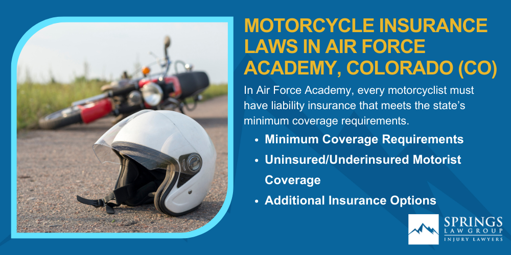 Hiring A Motorcycle Accident Lawyer In Air Force Academy, Colorado (CO); Types Of Motorcycle Accidents In Air Force Academy, Colorado (CO); Motorcycle Insurance Laws In Air Force Academy, Colorado (CO)