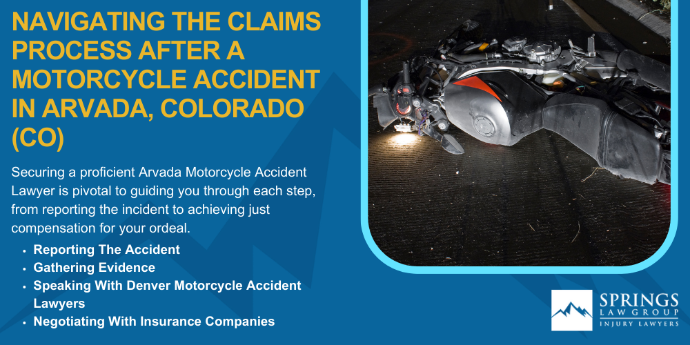 Hiring A Motorcycle Accident Lawyer In Monument, Colorado (CO); Types Of Motorcycle Accidents In Arvada, Colorado (CO); Motorcycle Insurance Laws In Arvada, Colorado (CO); Navigating The Claims Process After A Motorcycle Accident In Arvada, Colorado (CO)