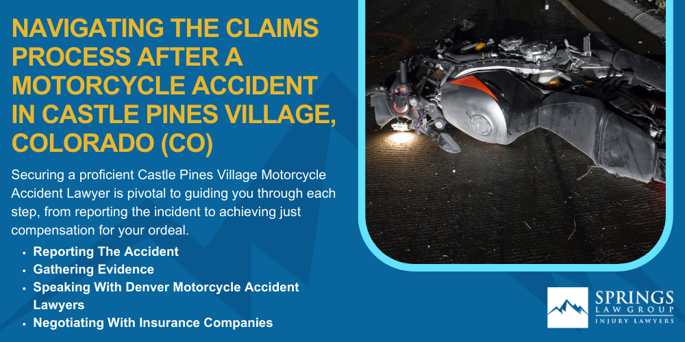 Hiring A Motorcycle Accident Lawyer In Castle Pines Village, Colorado (CO); Types Of Motorcycle Accidents In Castle Pines Village, Colorado (CO); Motorcycle Insurance Laws In Castle Pines Village, Colorado (CO); Navigating The Claims Process After A Motorcycle Accident In Castle Pines Village, Colorado (CO)
