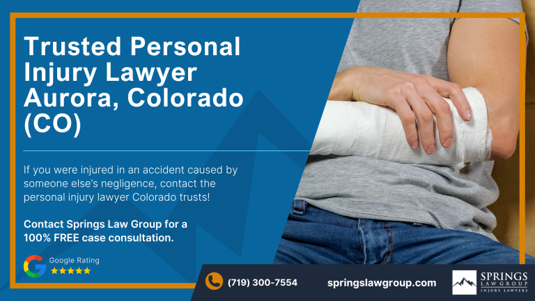 Meet Our Aurora Personal Injury Lawyers; Christopher Nicolaysen_ Aurora Personal Injury Lawyer ; Do You Qualify for a Personal Injury Lawsuit; Gathering Evidence for a Personal Injury Case; Common Damages in Personal Injury Lawsuits; What To Do Immediately After a Personal Injury in Aurora; The Process for a Personal Injury Case in Aurora, CO; Springs Law Group_ The #1 Aurora Personal Injury Lawyers