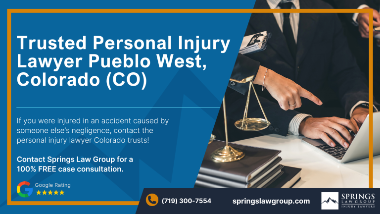 Meet Our Pueblo West Personal Injury Lawyers; Christopher Nicolaysen_ Personal Injury Lawyer; Types Of Personal Injury Cases In Pueblo West, Colorado; Do You Qualify for a Personal Injury Lawsuit; Gathering Evidence for a Personal Injury Case; Common Damages in Personal Injury Lawsuits; What To Do Immediately After a Personal Injury in Pueblo West; The Process for a Personal Injury Case in Pueblo West, CO; Springs Law Group_ The #1 Pueblo West Personal Injury Lawyers; Personal Injury Lawyer Pueblo West, Colorado (CO)