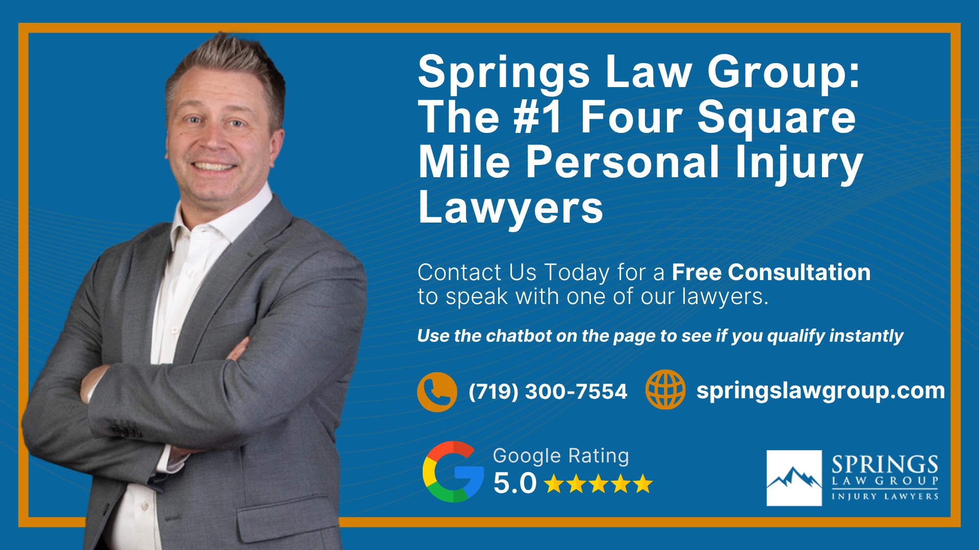 Meet Our Four Square MiIe Personal Injury Lawyers; Christopher Nicolaysen_ Personal Injury Lawyer; Types Of Personal Injury Cases In Four Square Mile, Colorado; Do You Qualify for a Personal Injury Lawsuit; Gathering Evidence for a Personal Injury Case; Common Damages in Personal Injury Lawsuits; What To Do Immediately After a Personal Injury in Four Square Mile; The Process for a Personal Injury Case in Four Square Mile, CO; Springs Law Group_ The #1 Four Square Mile Personal Injury Lawyers