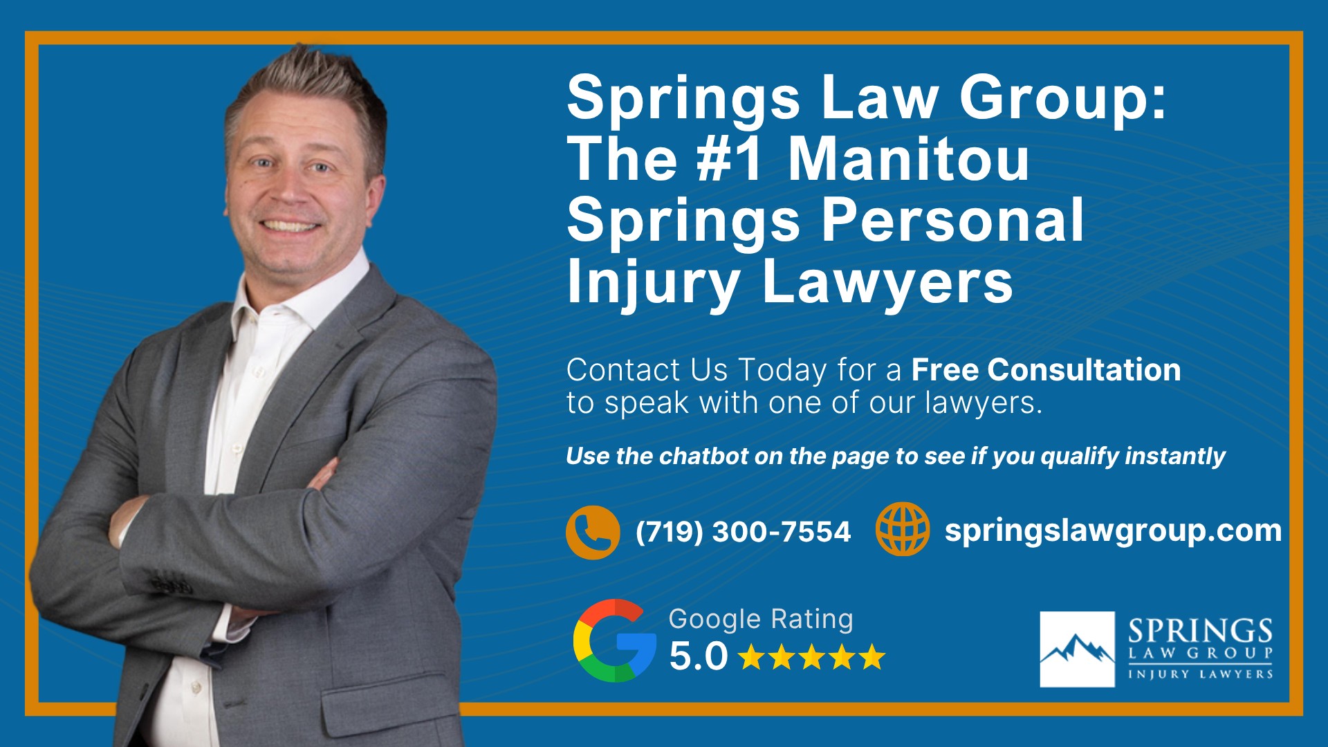 Meet Our Manitou Springs Personal Injury Lawyers; Christopher Nicolaysen_ Personal Injury Lawyer; Types Of Personal Injury Cases In Manitou Springs, Colorado; Do You Qualify for a Personal Injury Lawsuit; Gathering Evidence for a Personal Injury Case; Common Damages in Personal Injury Lawsuits; What To Do Immediately After a Personal Injury in Manitou Springs; The Process for a Personal Injury Case in Manitou Springs, CO; Springs Law Group_ The #1 Manitou Springs Personal Injury Lawyers