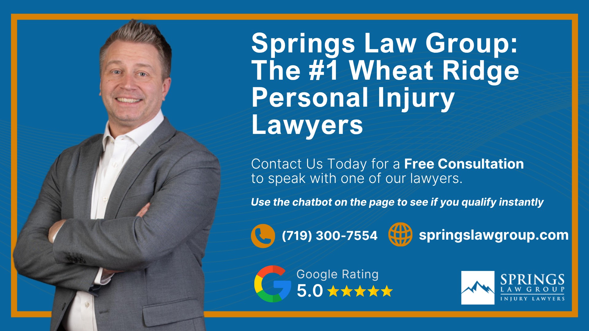 Meet Our Wheat Ridge Personal Injury Lawyers; Christopher Nicolaysen_ Personal Injury Lawyer; Types Of Personal Injury Cases In Wheat Ridge, Colorado; Do You Qualify for a Personal Injury Lawsuit; Gathering Evidence for a Personal Injury Case; Common Damages in Personal Injury Lawsuits; What To Do Immediately After a Personal Injury in Westminster; The Process for a Personal Injury Case in Westminster, CO; Springs Law Group_ The #1 Westminster Personal Injury Lawyers