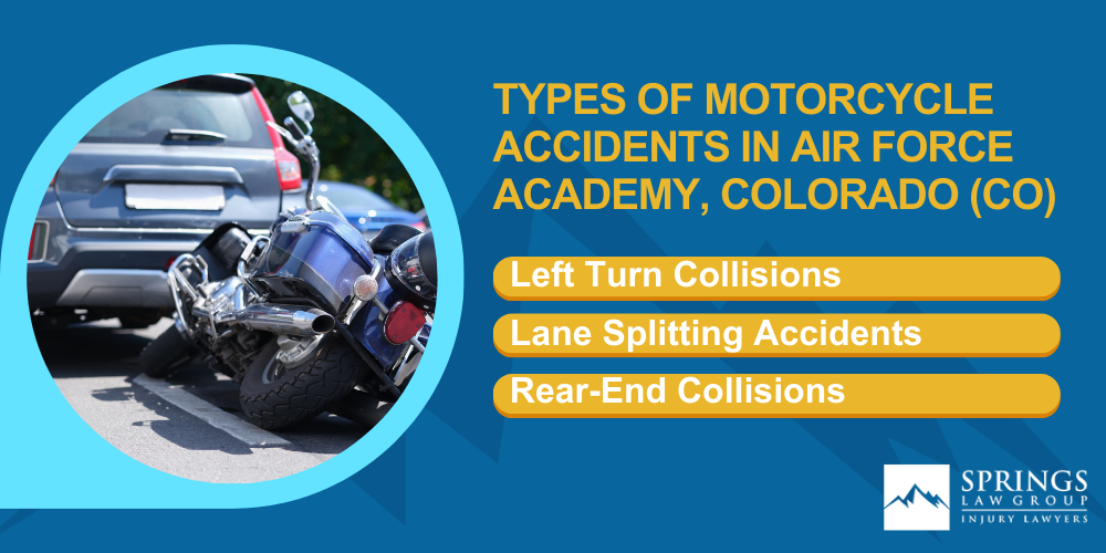 Hiring A Motorcycle Accident Lawyer In Air Force Academy, Colorado (CO); Types Of Motorcycle Accidents In Air Force Academy, Colorado (CO)