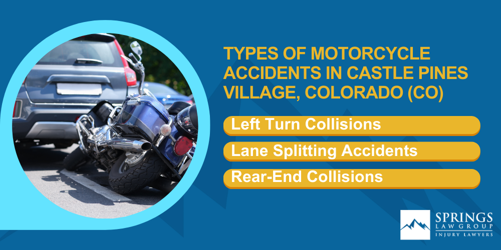 Hiring A Motorcycle Accident Lawyer In Castle Pines Village, Colorado (CO); Types Of Motorcycle Accidents In Castle Pines Village, Colorado (CO)