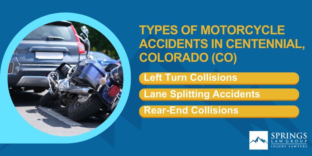 Hiring A Motorcycle Accident Lawyer In Centennial, Colorado (CO); Types Of Motorcycle Accidents In Centennial, Colorado (CO)