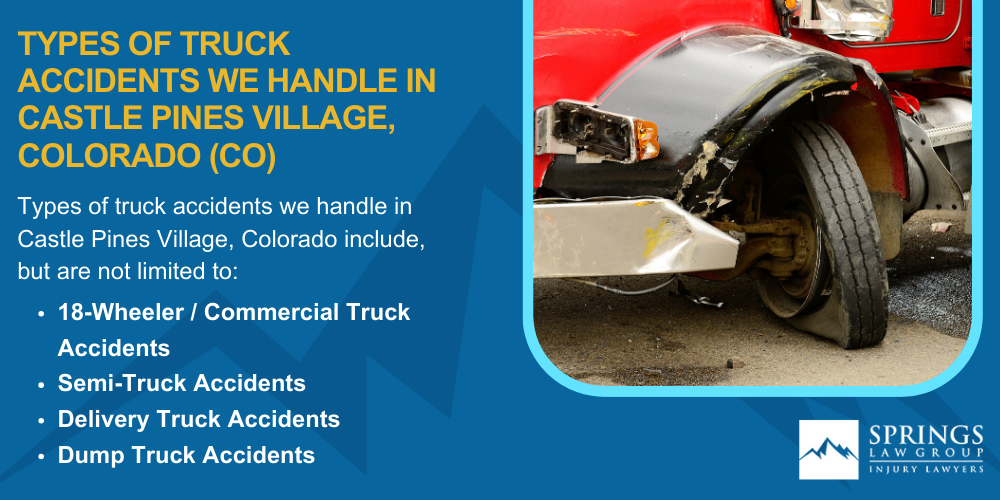 Types Of Truck Accidents We Handle In Castle Pines Village, Colorado (CO)