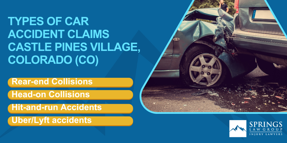 Why Hire a Castle Pines Village Car Accident Lawyer; Types of Car Accident Claims in Castle Pines Village, Colorado (CO)