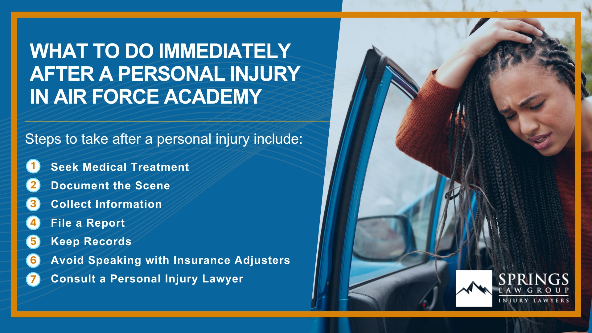 Meet Our Air Force Academy Personal Injury Lawyers; Christopher Nicolaysen_ Air Force Academy Personal Injury Lawyer; Types Of Personal Injury Cases In Air Force Academy , Colorado; Do You Qualify for a Personal Injury Lawsuit; Gathering Evidence for a Personal Injury Case; Common Damages in Personal Injury Lawsuits; What To Do Immediately After a Personal Injury in Air Force Academy