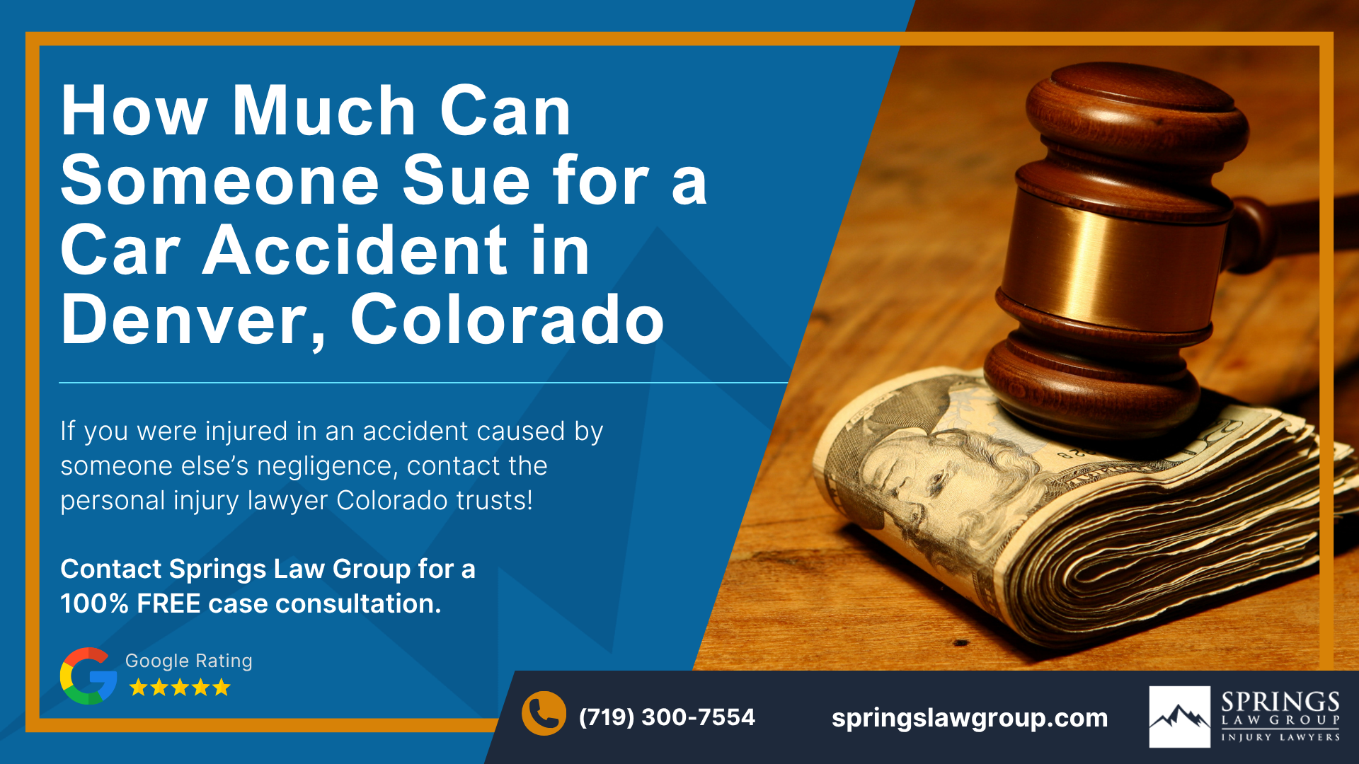 How Much Can Someone Sue for a Car Accident in Denver, Colorado