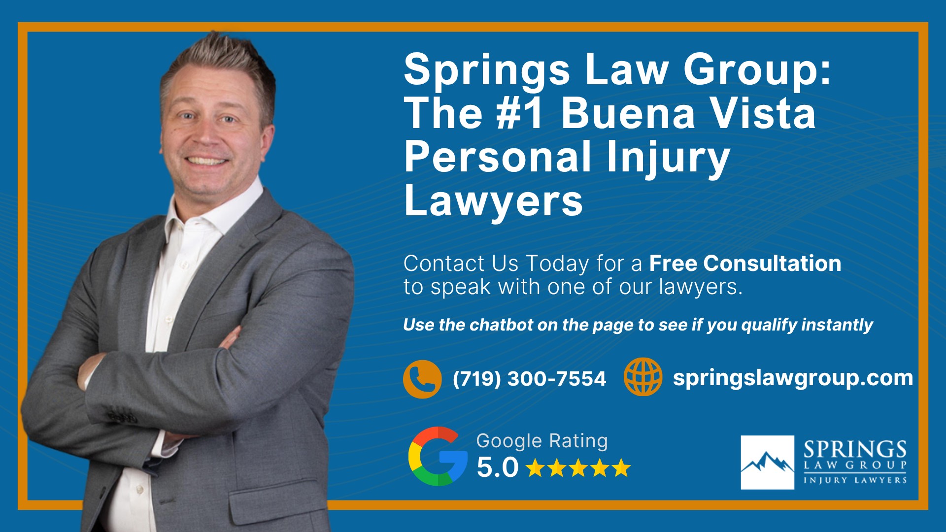 Meet Our Buena Vista Personal Injury Lawyers; Christopher Nicolaysen_ Buena Vista Personal Injury Lawyer; Types Of Personal Injury Cases In Buena Vista, Colorado; Do You Qualify for a Personal Injury Lawsuit; Gathering Evidence for a Personal Injury Case; Common Damages in Personal Injury Lawsuits; What To Do Immediately After a Personal Injury in Buena Vista; The Process for a Personal Injury Case in Buena Vista, CO; Springs Law Group_ The #1 Buena Vista Personal Injury Lawyers