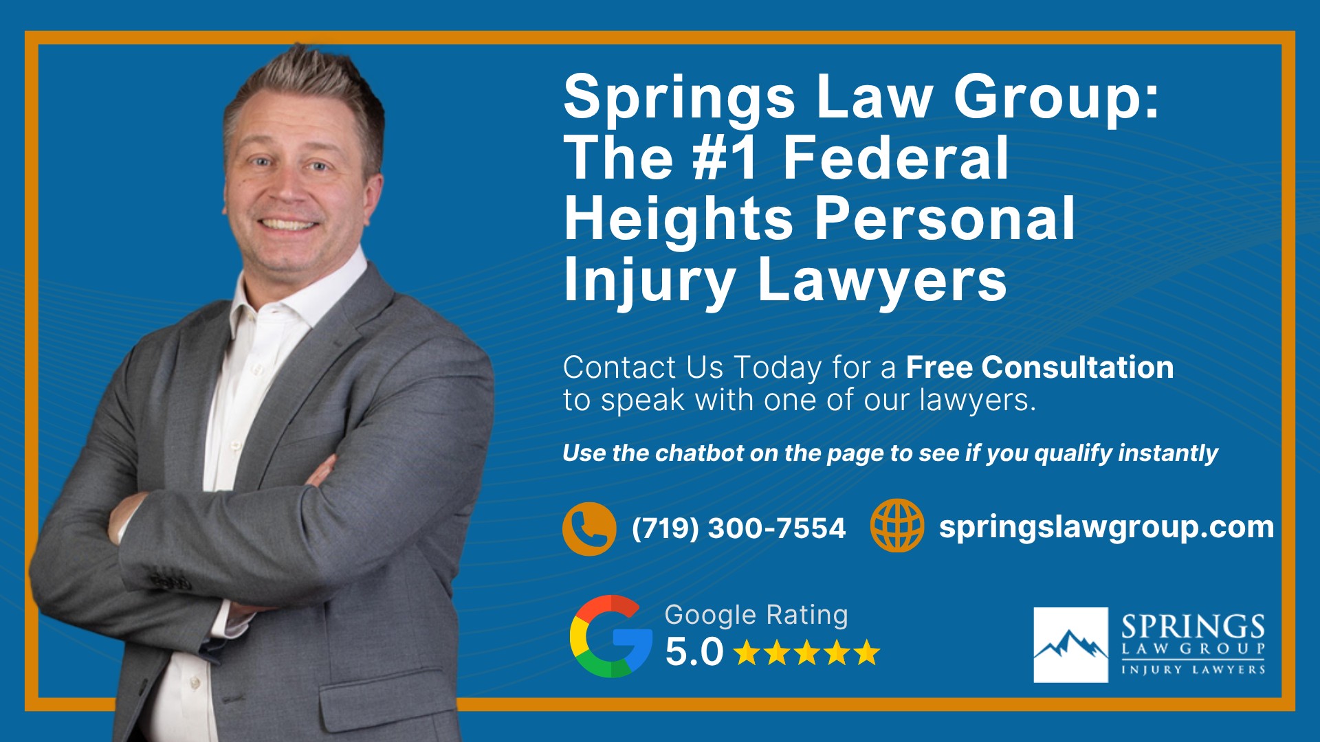 Meet Our Federal Heights Personal Injury Lawyers; Christopher Nicolaysen_ Personal Injury Lawyer; Types Of Personal Injury Cases In Federal Heights, Colorado; Do You Qualify for a Personal Injury Lawsuit; Gathering Evidence for a Personal Injury Case; Common Damages in Personal Injury Lawsuits; What To Do Immediately After a Personal Injury in Federal Heights; The Process for a Personal Injury Case in Federal Heights, CO; Springs Law Group_ The #1 Federal Heights Personal Injury Lawyers