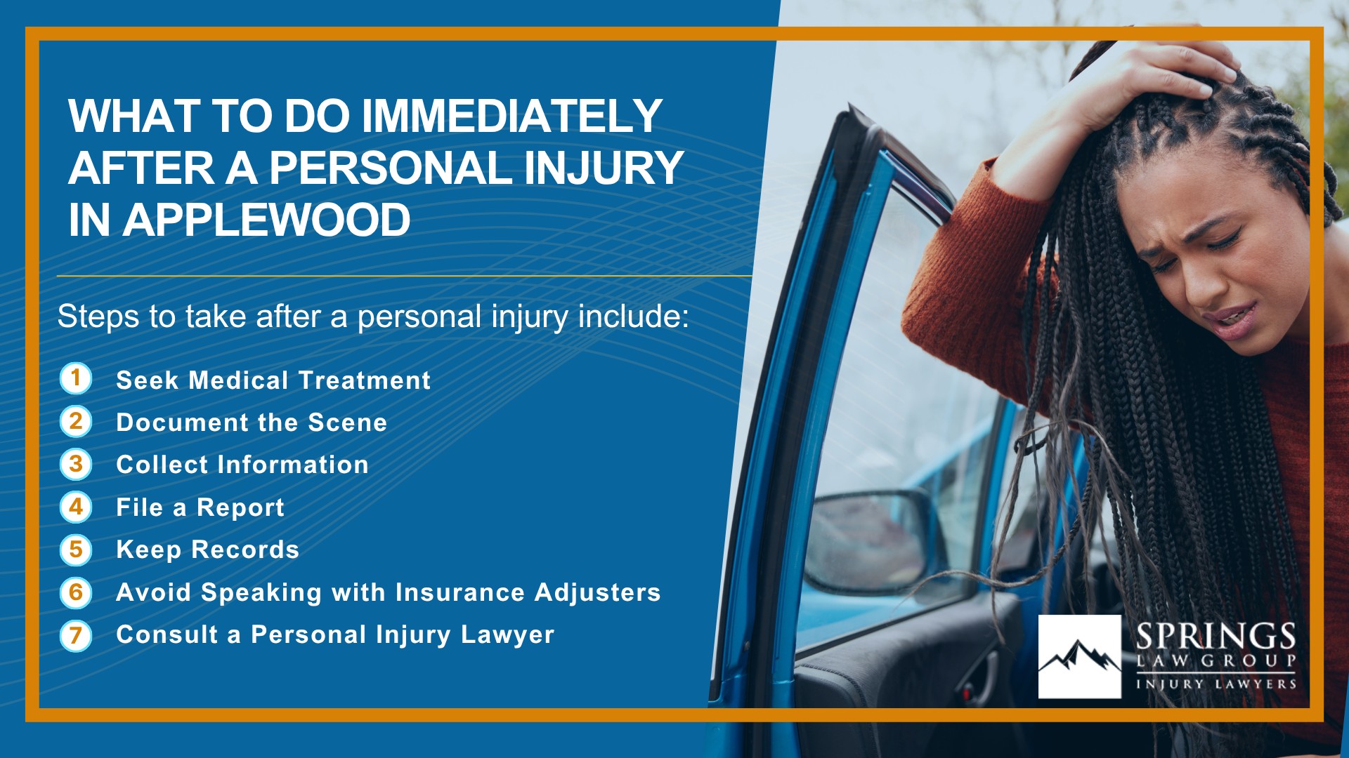 Meet Our Applewood Personal Injury Lawyers (2); Christopher Nicolaysen_ Applewood Personal Injury Lawyer; Types Of Personal Injury Cases In Applewood, Colorado; Do You Qualify for a Personal Injury Lawsuit; Gathering Evidence for a Personal Injury Case; Common Damages in Personal Injury Lawsuits; What To Do Immediately After a Personal Injury in Applewood