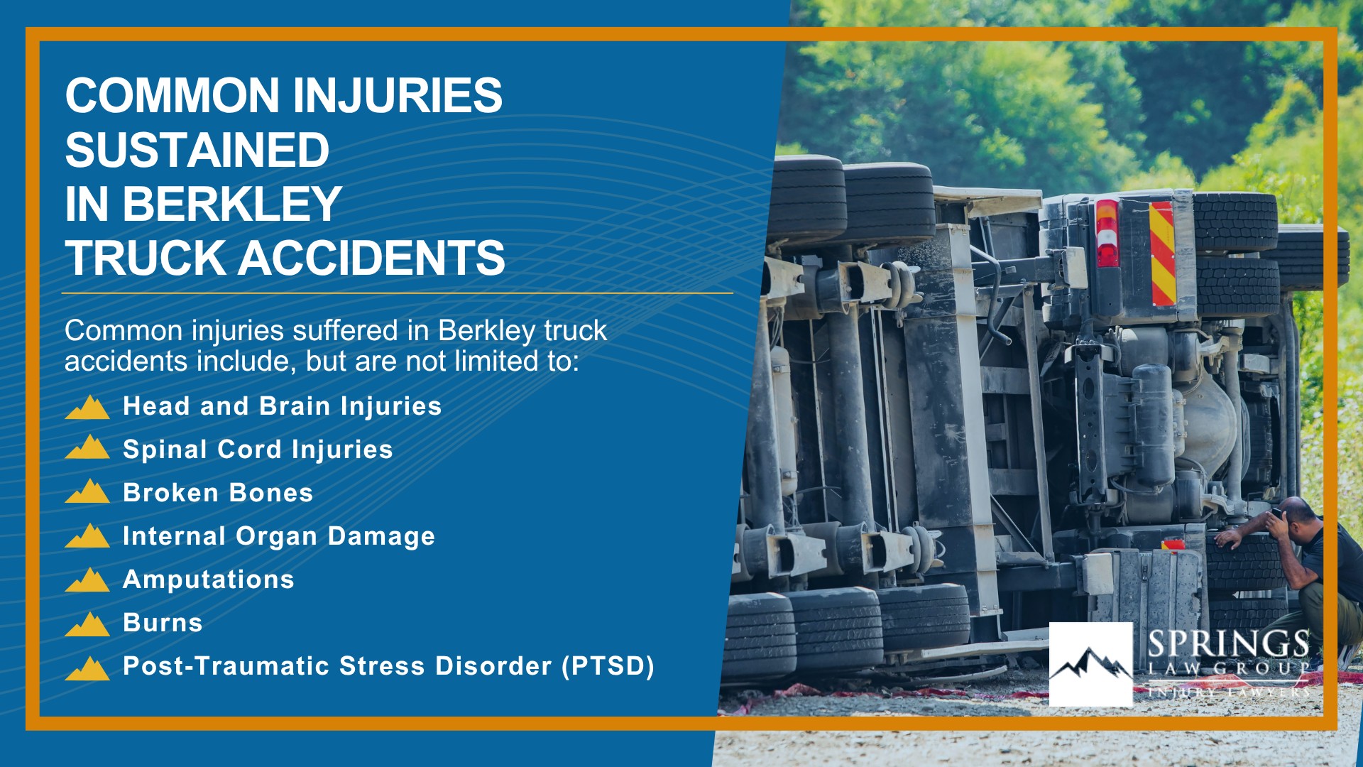 Types of Truck Accidents We Handle in Berkley, Colorado (CO); Common Causes of Trucking Accidents in Berkley, Colorado (CO); Common Injuries Sustained in Berkley Truck Accidents