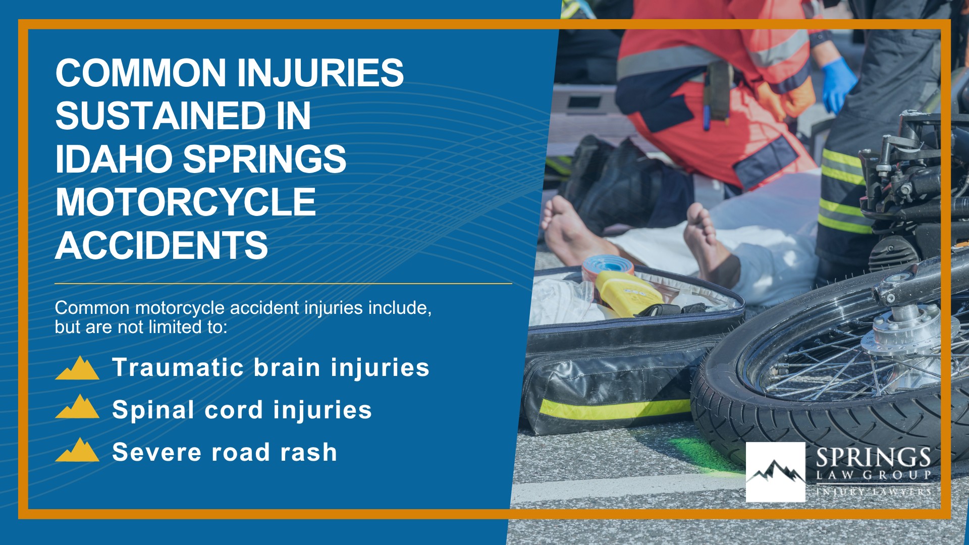 Hiring a Motorcycle Accident Lawyer in Idaho Springs, Colorado (CO); Types of Motorcycle Accidents in Idaho Springs, Colorado (CO); Motorcycle Insurance Laws in Idaho Springs, Colorado (CO); Navigating the Claims Process After a Motorcycle Accident in Idaho Springs, Colorado (CO); Common Injuries Sustained in Idaho Springs Motorcycle Accidents