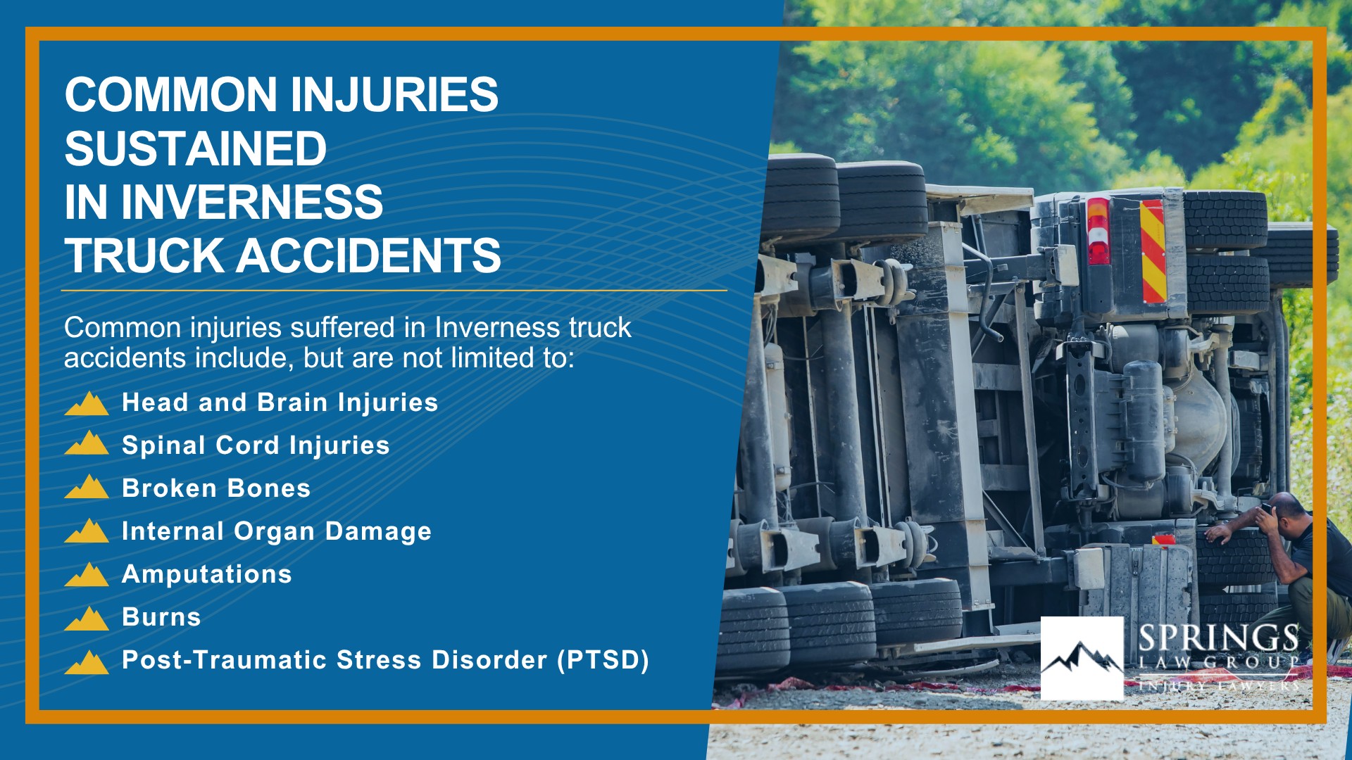 Types of Truck Accidents We Handle in Inverness, Colorado (CO); Common Causes of Trucking Accidents in Inverness, Colorado (CO); Common Injuries Sustained in Inverness Truck Accidents