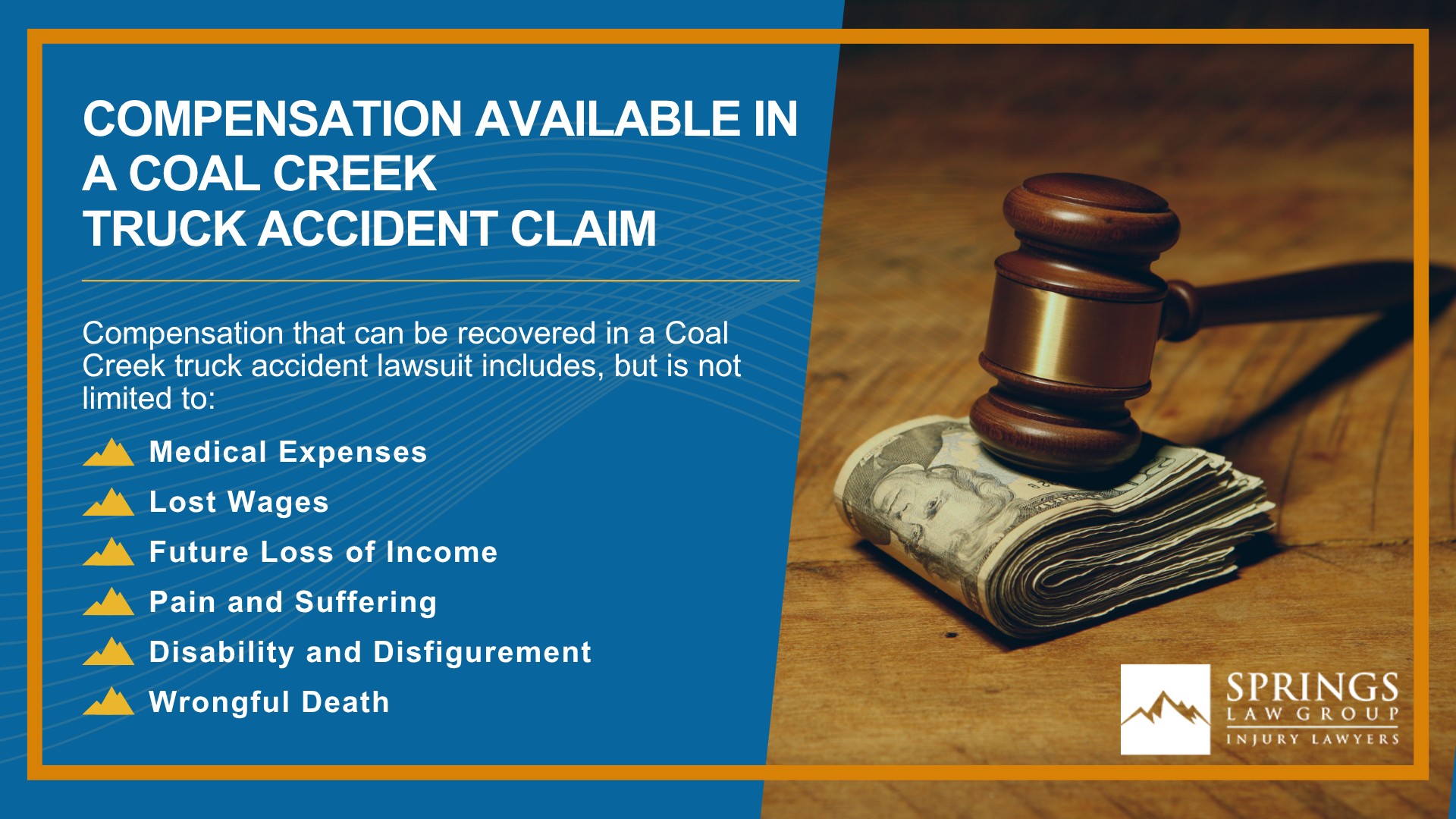 Types of Truck Accidents We Handle in Coal Creek, Colorado (CO); Common Causes of Trucking Accidents in Coal Creek, Colorado (CO); Common Injuries Sustained in Coal Creek Truck Accidents; Liability in Trucking Accidents in Coal Creek, Colorado; Compensation Available in a Coal Creek Truck Accident Claim