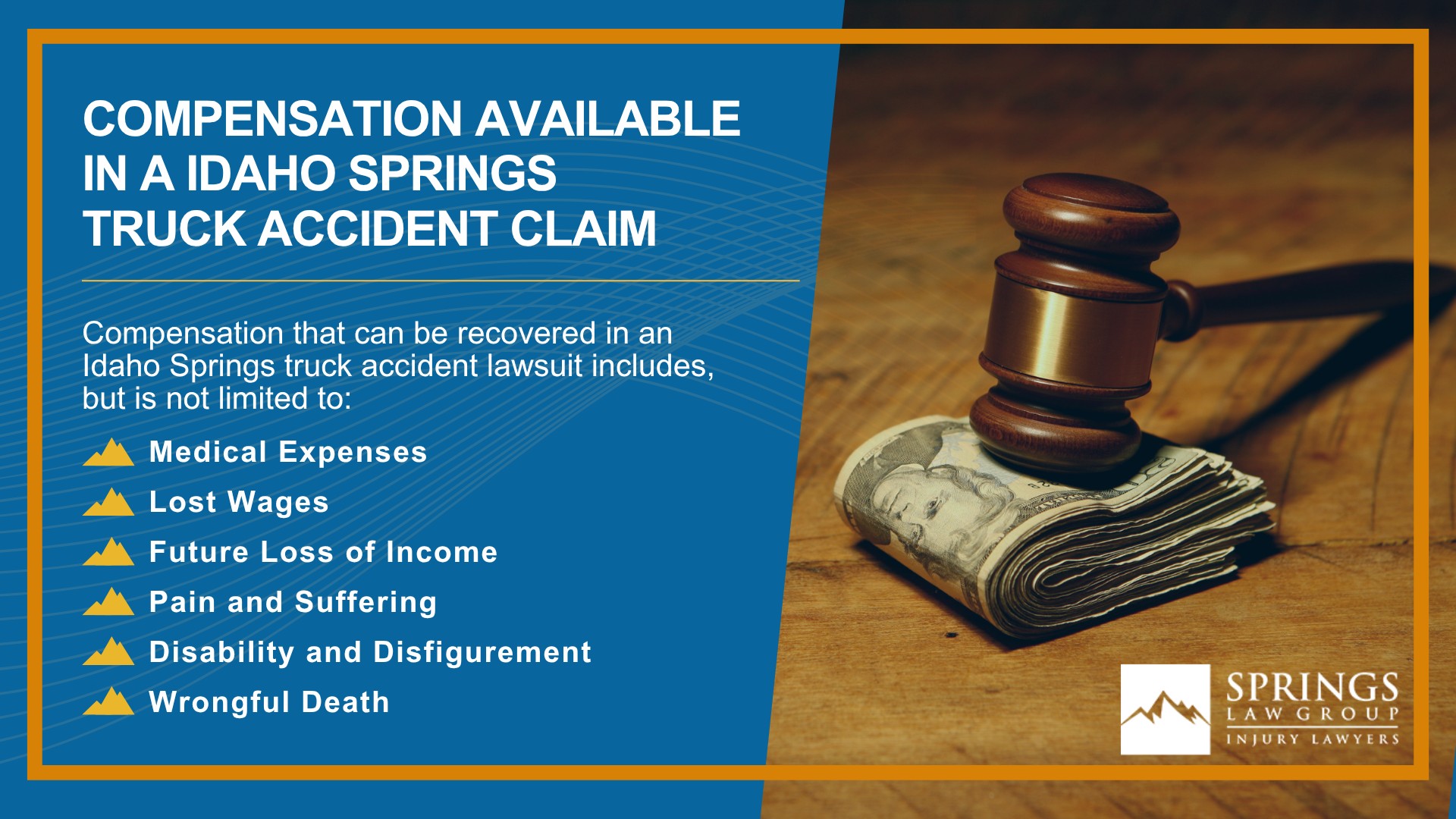 Types of Truck Accidents We Handle in Idaho Springs, Colorado (CO); Common Causes of Trucking Accidents in Idaho Springs, Colorado (CO); Common Injuries Sustained in Idaho Springs Truck Accidents; Liability in Trucking Accidents in Idaho Springs, Colorado; Compensation Available in a Idaho Springs Truck Accident Claim