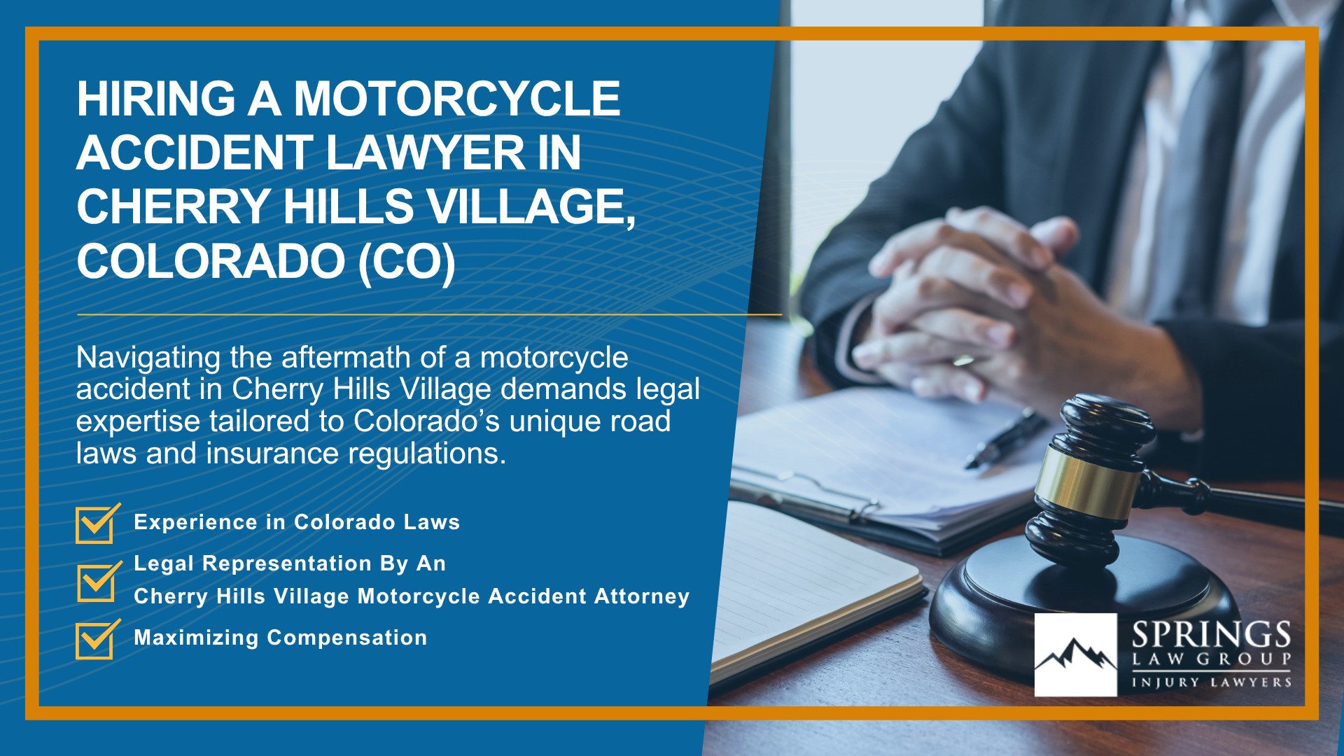 Hiring a Motorcycle Accident Lawyer in Cherry Hills Village, Colorado (CO)