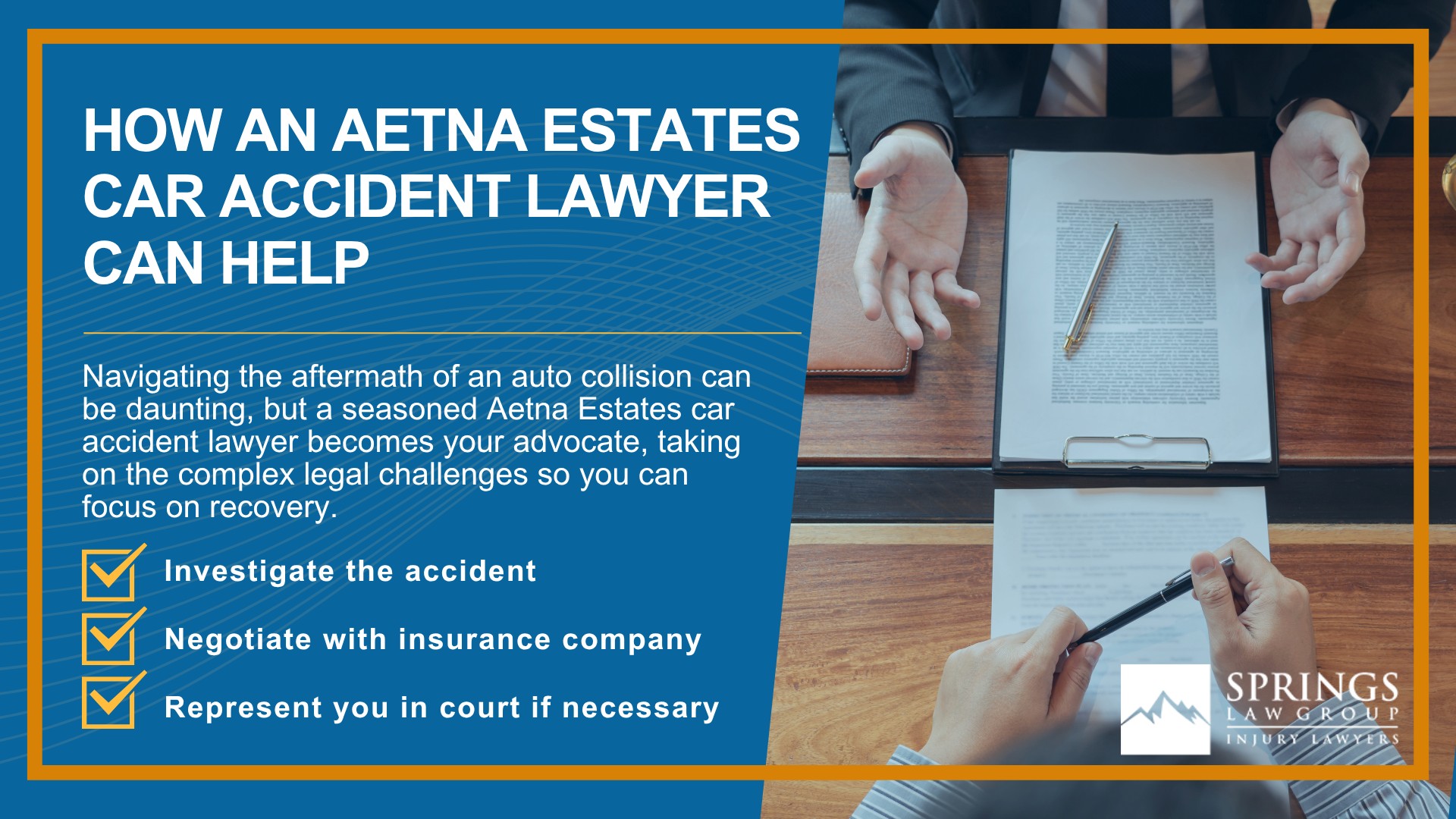 Why Hire an Aetna Estates Car Accident Lawyer; Experienced in Colorado car accident laws; Types of Car Accident Claims in Aetna Estates, Colorado (CO); Understanding Negligence in Acres Green Car Accidents; What to Do After a Car Accident in Aetna Estates, Colorado (CO);  Compensation and Damages in a Car Accident Claim in Aetna Estates, Colorado (CO); How an Aetna Estates Car Accident Lawyer Can Help