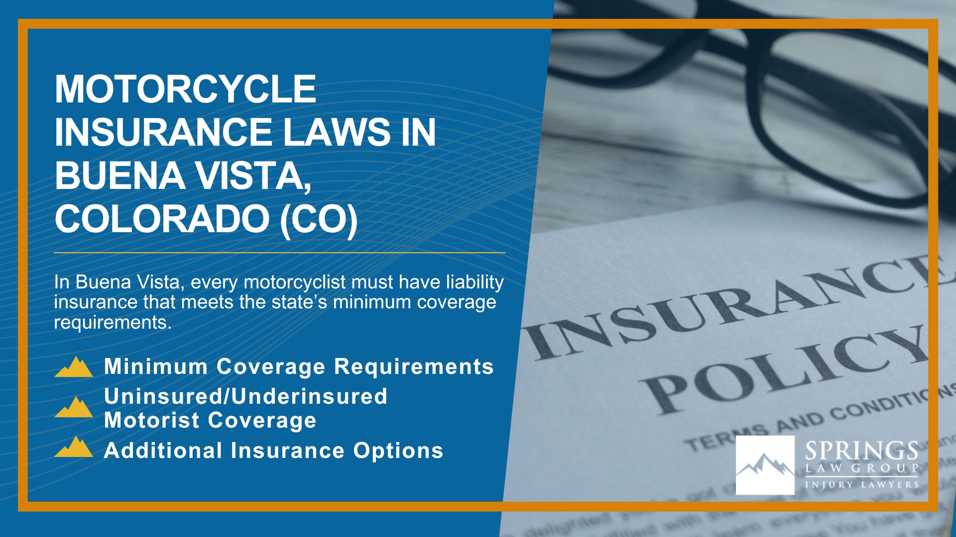 Hiring a Motorcycle Accident Lawyer in Buena Vista, Colorado (CO); Types of Motorcycle Accidents in Berkley, Colorado (CO); Motorcycle Insurance Laws in Buena Vista, Colorado (CO)