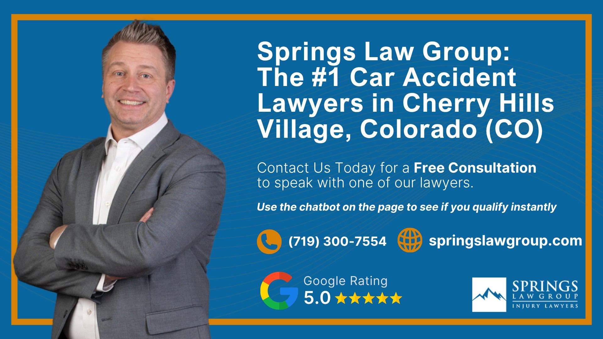 Why Hire a Cherry Hills Village Car Accident Lawyer; Types of Car Accident Claims in Cherry Hills Village, Colorado (CO); Understanding Negligence in Cherry Hills Village Car Accidents; What to Do After a Car Accident in Buena Vista, Colorado (CO); Compensation and Damages in a Car Accident Claim in Cherry Hills Village, Colorado (CO); How a Cherry Hills Village Car Accident Lawyer Can Help; Springs Law Group_ The #1 Car Accident Lawyers in Cherry Hills Village, Colorado (CO)