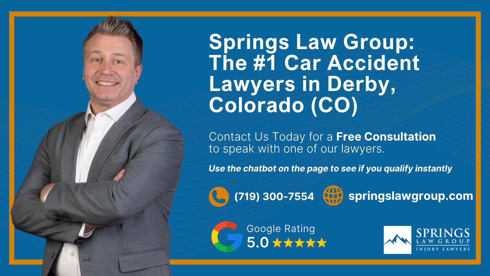 Why Hire a Derby Car Accident Lawyer; Types of Car Accident Claims in Derby, Colorado (CO); Understanding Negligence in Derby Car Accidents; What to Do After a Car Accident in Derby, Colorado (CO); Compensation and Damages in a Car Accident Claim in Derby, Colorado (CO); How a Derby Car Accident Lawyer Can Help; Springs Law Group_ The #1 Car Accident Lawyers in Derby, Colorado (CO)