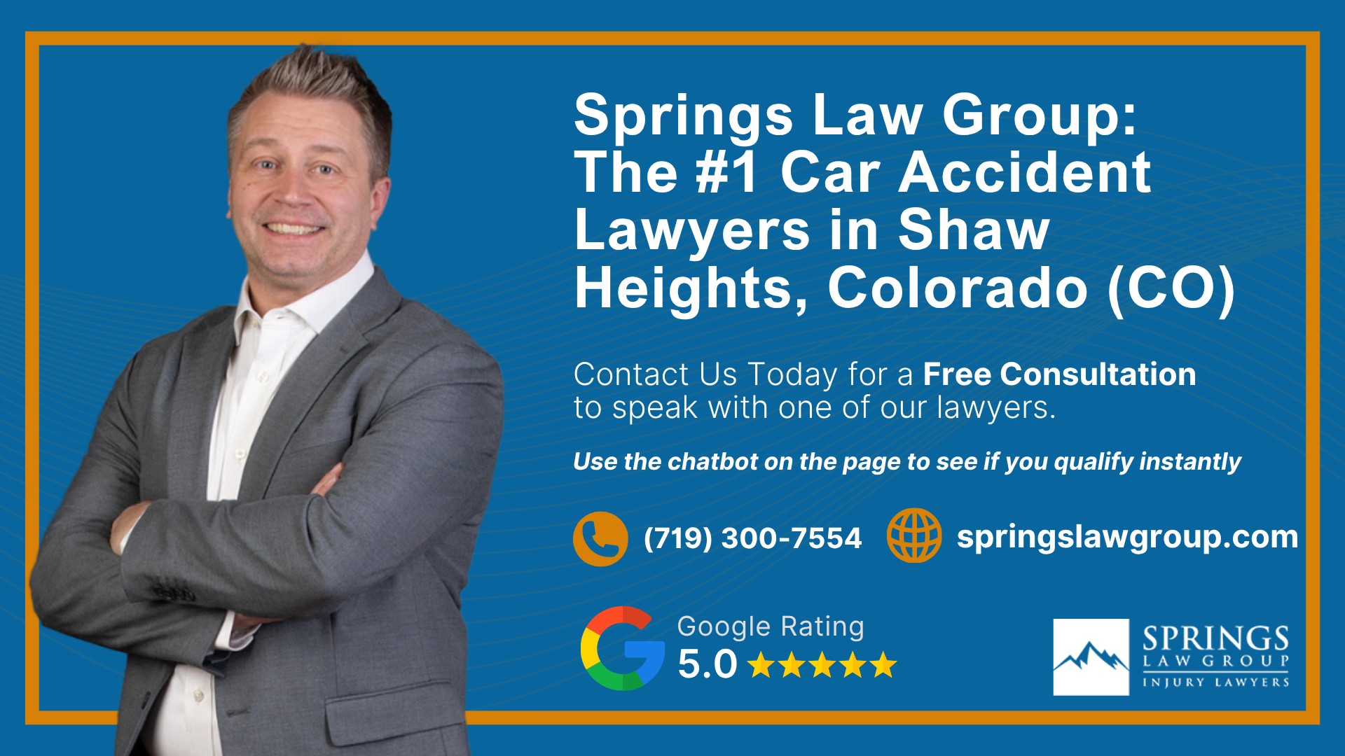 Why Hire a Shaw Heights Car Accident Lawyer; Experienced in Colorado car accident laws; Types of Car Accident Claims in Shaw Heights, Colorado (CO); Understanding Negligence in Shaw Heights Car Accidents; What to Do After a Car Accident in Shaw Heights, Colorado (CO); Compensation and Damages in a Car Accident Claim in Shaw Heights, Colorado (CO); How a Shaw Heights Car Accident Lawyer Can Help; Springs Law Group_ The #1 Car Accident Lawyers in Shaw Heights, Colorado (CO)