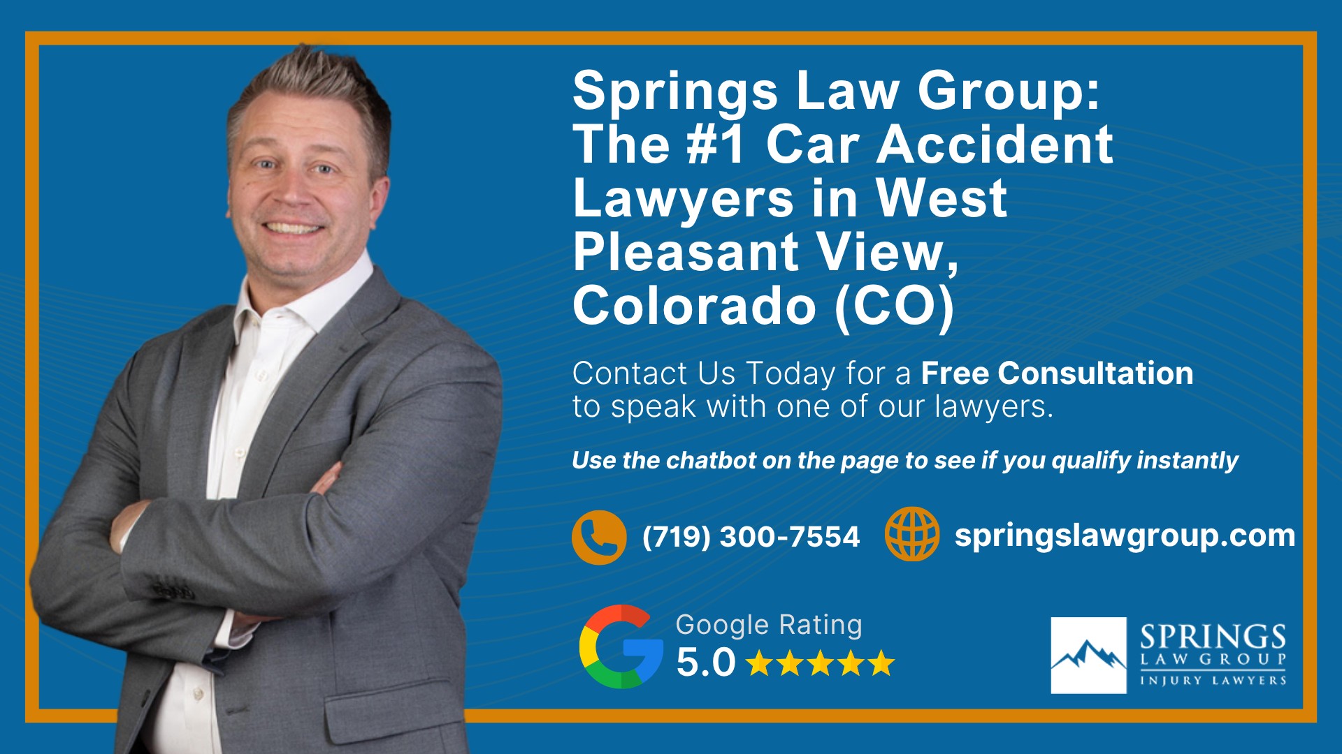 Why Hire a West Pleasant View Car Accident Lawyer; Experienced in Colorado car accident laws; Types of Car Accident Claims in West Pleasant View, Colorado (CO); Understanding Negligence in West Pleasant View Car Accidents; What to Do After a Car Accident in West Pleasant View, Colorado (CO); How a West Pleasant View Car Accident Lawyer Can Help; Springs Law Group_ The #1 Car Accident Lawyers in West Pleasant View, Colorado (CO)