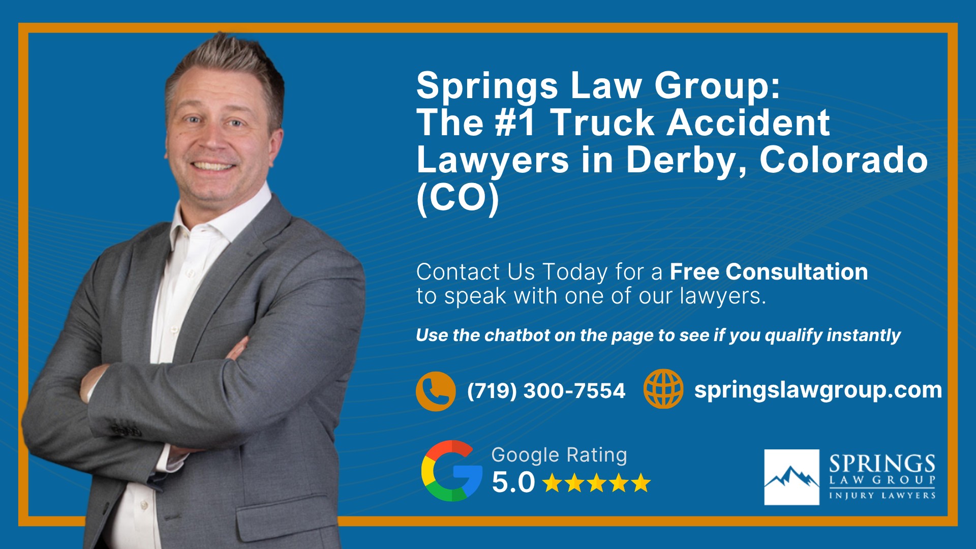 Types of Truck Accidents We Handle in Derby, Colorado (CO); Common Causes of Trucking Accidents in Derby, Colorado (CO); Common Injuries Sustained in Derby Truck Accidents; Liability in Trucking Accidents in Derby, Colorado; Compensation Available in a Derby Truck Accident Claim; Important Steps to Take After a Truck Accident in Derby, Colorado (CO); Springs Law Group_ The #1 Truck Accident Lawyers in Derby, Colorado (CO)