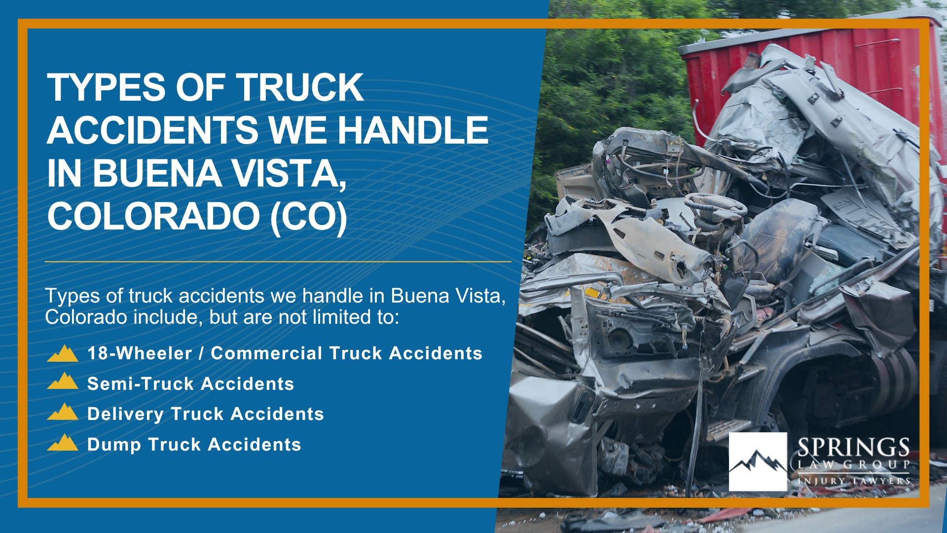 Types of Truck Accidents We Handle in Buena Vista, Colorado (CO)