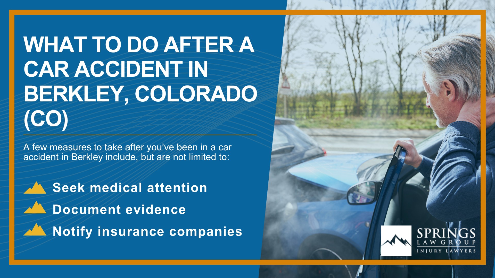 Why Hire a Berkley Car Accident Lawyer; Types of Car Accident Claims in Berkley, Colorado (CO); Understanding Negligence in Berkley Car Accidents; What to Do After a Car Accident in Berkley, Colorado (CO)