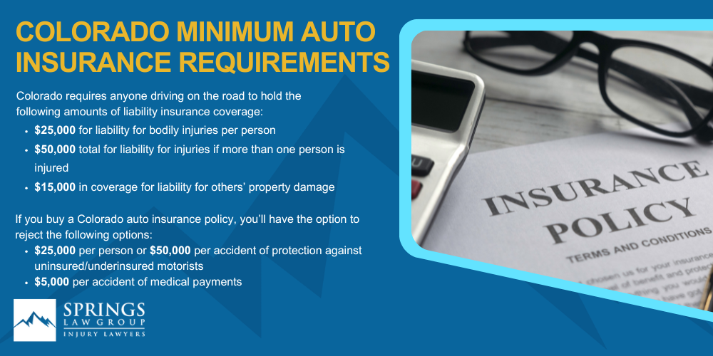 Meet Our Colorado Car Accident Lawyers; Steps to Take After a Motor Vehicle Accident in Colorado; Gathering Evidence for Personal Injury Cases; Damages in Colorado Auto Accident Claims; The Legal Process for a Car Accident Claim in Colorado; Colorado Minimum Auto Insurance Requirements